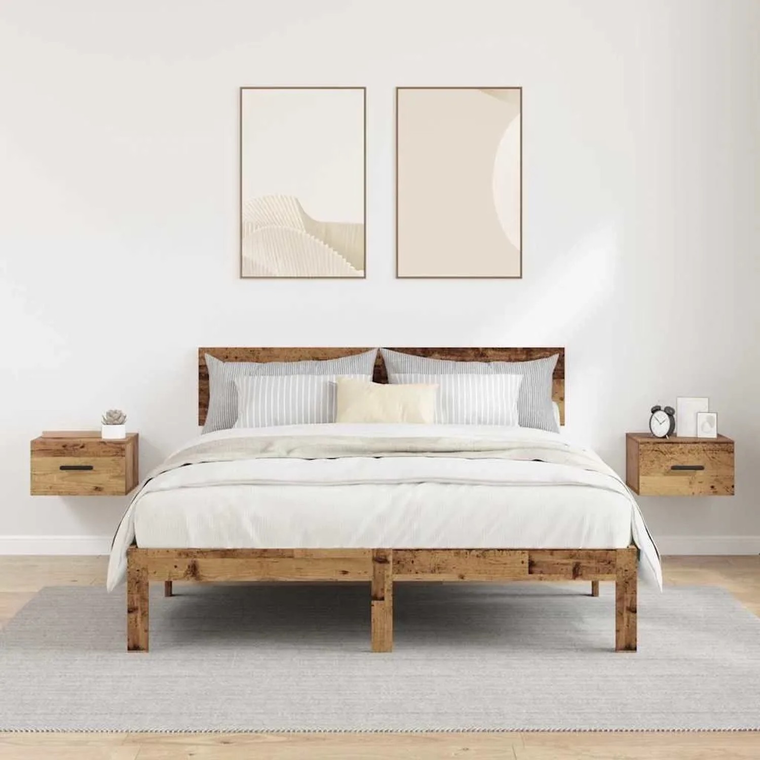 vidaXL Nachttisch 2 Stk Altholz 35 x 35 x 20 cm Holzwerkstoff 882385_4