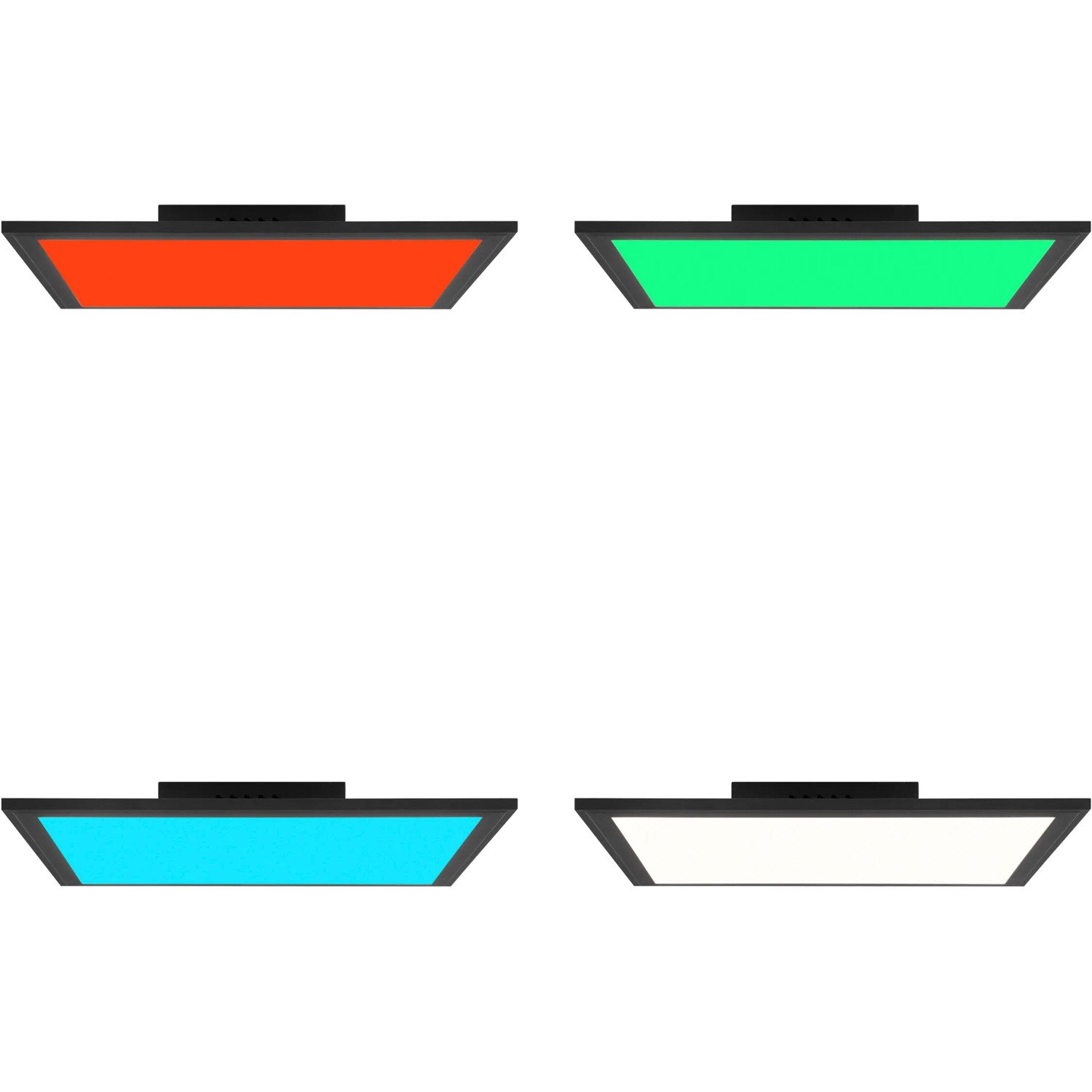 Brilliant LED Panel Abie, 40x40 cm, mit RGB-Farbsteuerung in verschiedenen Farben.