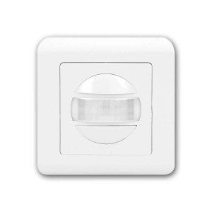 Weißer world-trading-net Unterputz Bewegungsmelder 160 Grad Pro LED-geeignet.