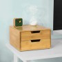 SoBuy Schubladenbox FRG82-N aus Bambus mit zwei Schubladen als Schreibtischorganizer.