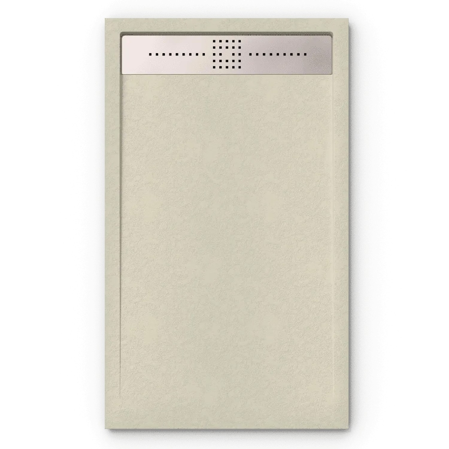 Stano Mineralguss Duschwanne Extra Flach Orion  Beige Ablaufschutz Chrom 90x140cm