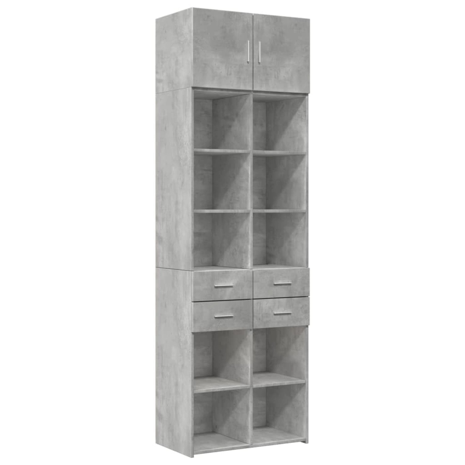vidaXL Hochschrank Betongrau 70x42,5x225 cm Holzwerkstoff 3281339 günstig online kaufen