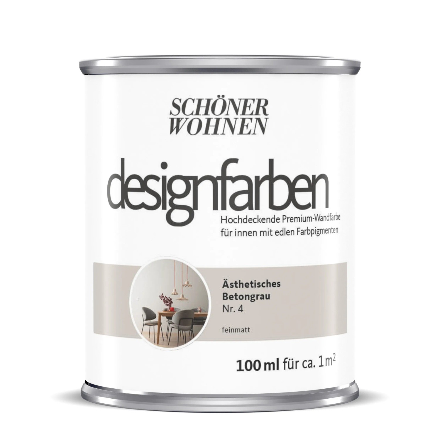 Schöner Wohnen Designfarben Ästhetisches Betongrau 100 ml