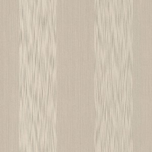 Gestreifte Vliestapete in Silber, Grau und Beige. Textiltapete mit Blockstreifen für Wohn- und Schlafzimmer.