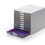 Durable Schubladenbox A4 Varicolor mit 10 Fächern in Mehrfarbig, Büro Ordnungssystem.
