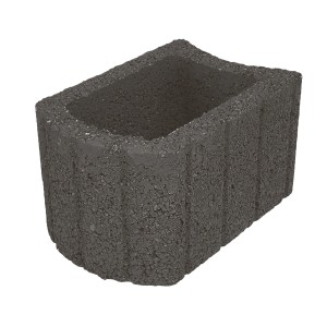 Anthrazitfarbener Multistein Klein Pflanzstein (33x24x20cm) für Gartenmauern und Böschungsabfangungen.