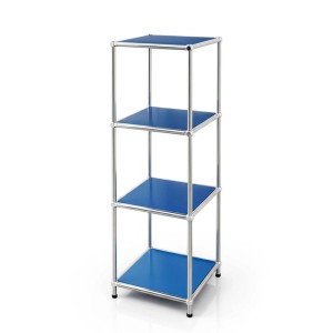 Floordirekt Metallregal Concept Epure MK-005 Verchromt 30 x 30 x 89 cm Blau