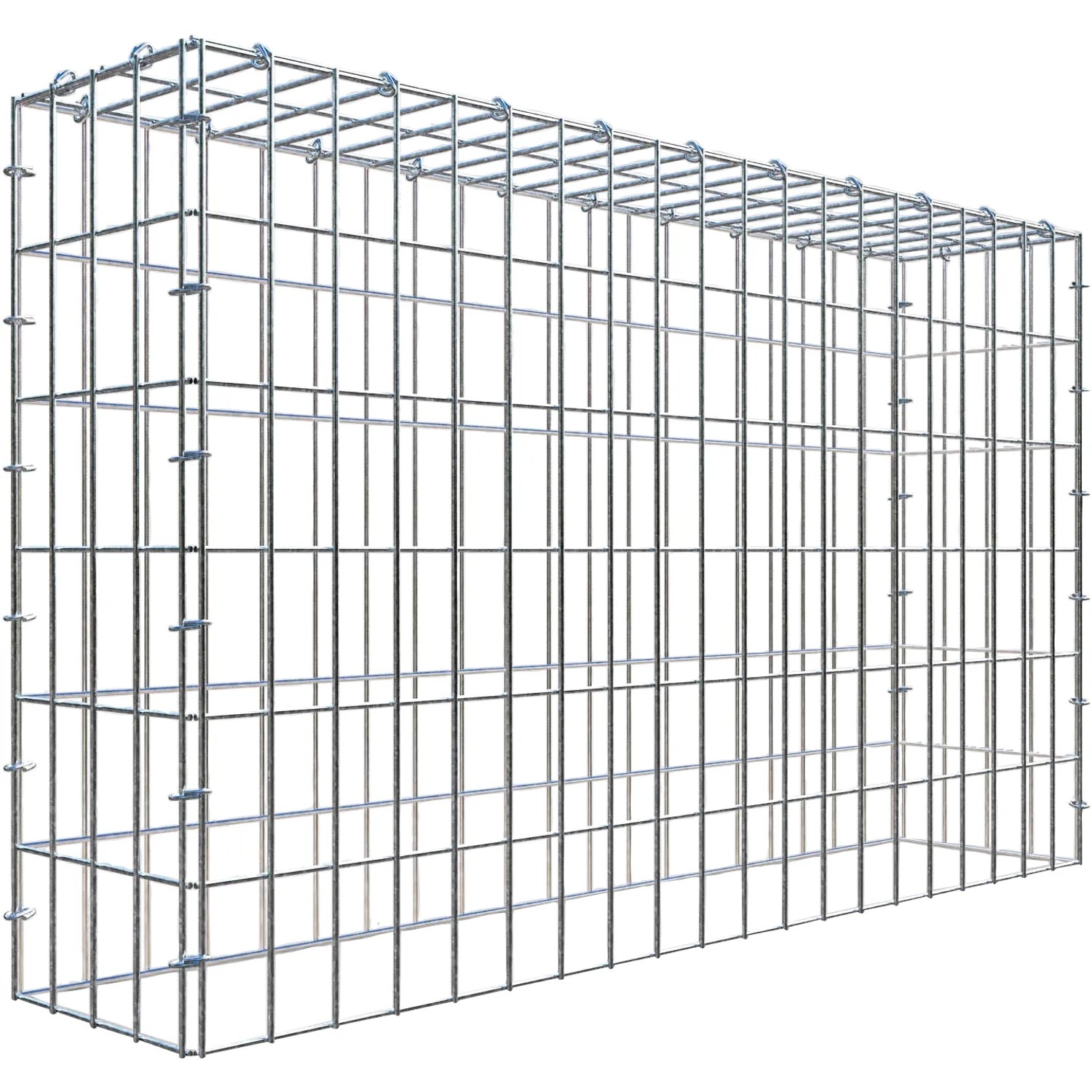 Gabiona C-Ring-Gabione-Anbaukorb Typ 3 60 x 100 x 20 cm Maschenw 5 x 10 cm