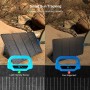 Faltbares 100W Solarpanel mit LCD-Display zur optimalen Ausrichtung, ideal für Camping.
