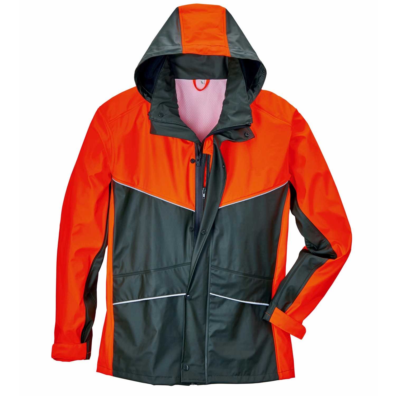 Scheibler workwear PU-Regenjacke Müritz 8127 Oliv-Orange XXL