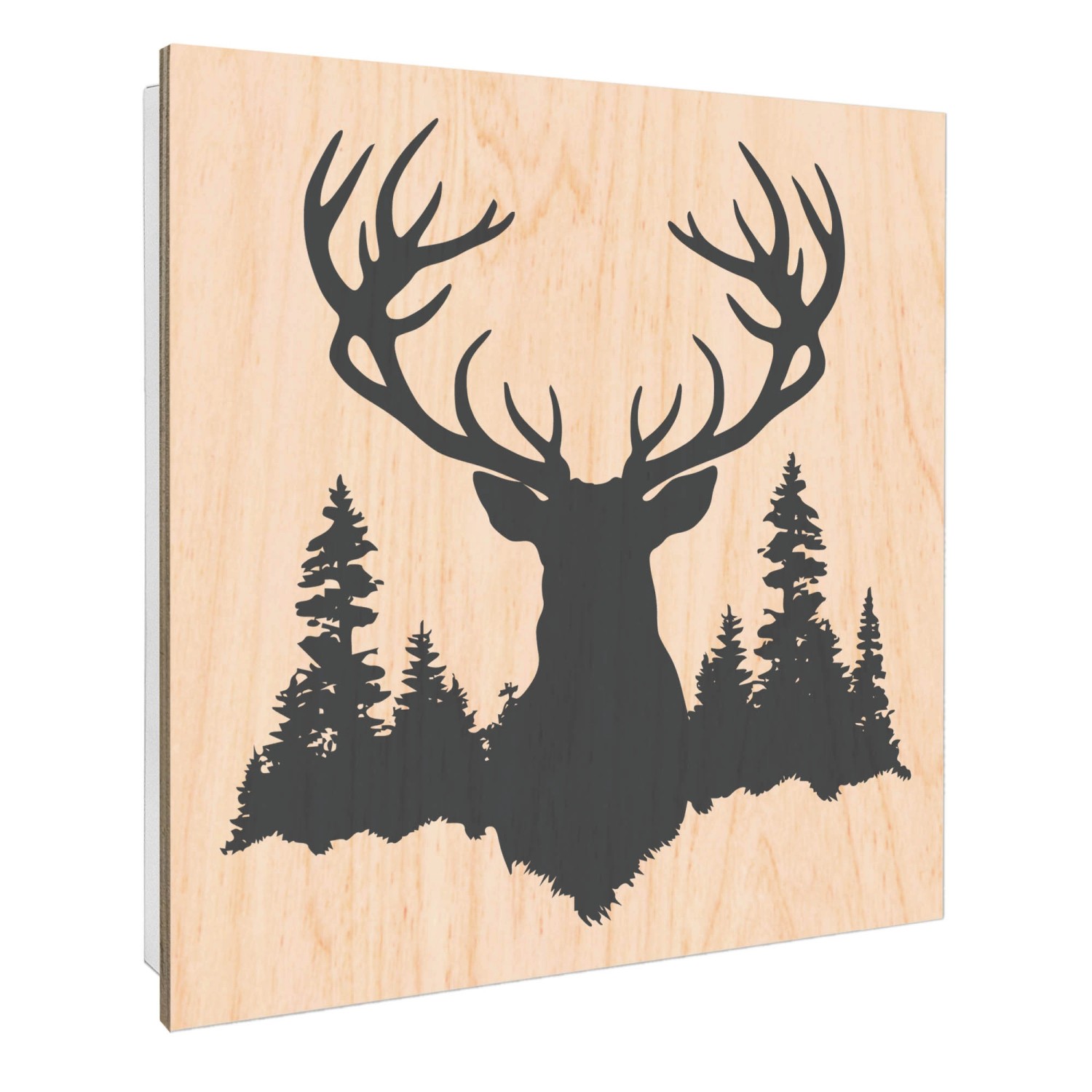 Banjado Schlüsselkasten mit Holzfront 30x30cm Weiß Scharnier Links 50 Haken günstig online kaufen