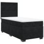 Schwarzes vidaXL Boxspringbett 100x200 cm mit Matratze und Kopfteil