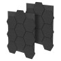 ML-Design Akustikpaneel Hexagon 2er Set, schwarz. Wandpaneele mit Wabenmuster zur Schallabsorption.