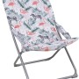 Faltbarer Campingstuhl Palmelo mit Flamingo- und Zebra-Muster, ideal für Outdoor-Aktivitäten.