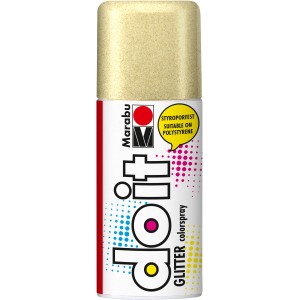 Marabu do it Colorspray Glitter-Gold 150ml, Buntlack-Spray für glitzernde Effekte.