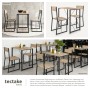 Tectake Sitzgruppe Margate 3 Teilig Esstisch Mit 2 Stühlen 138 x 80 x 90 cm Industrial Holz Hell Eiche Sonoma_7