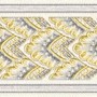 A.S. Création selbstklebende Borte mit Muster in Gold und Silber, 5 m x 4 cm.