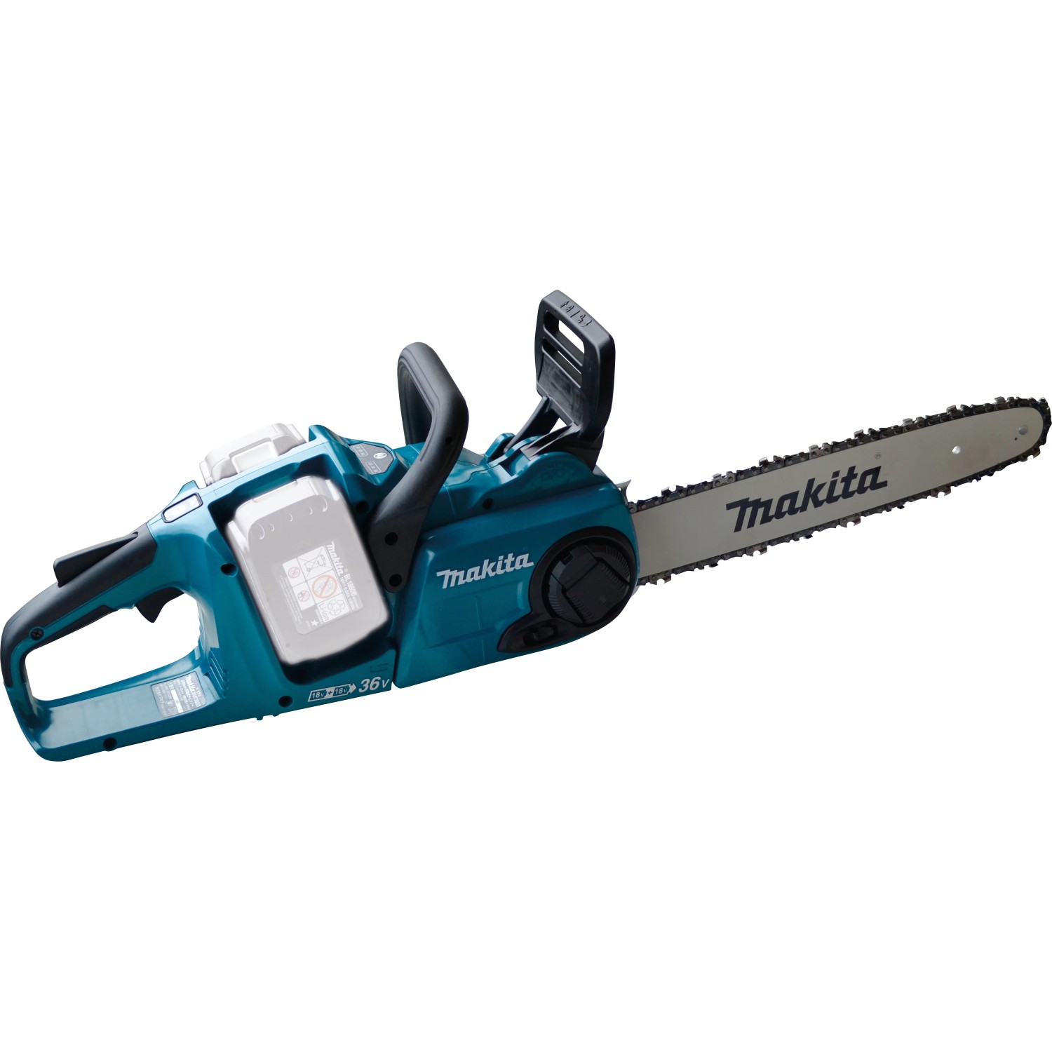 Makita Akku-Kettensäge DUC353Z Solo, 35 cm Schwert, blau-schwarz. Akku und Ladegerät nicht enthalten.