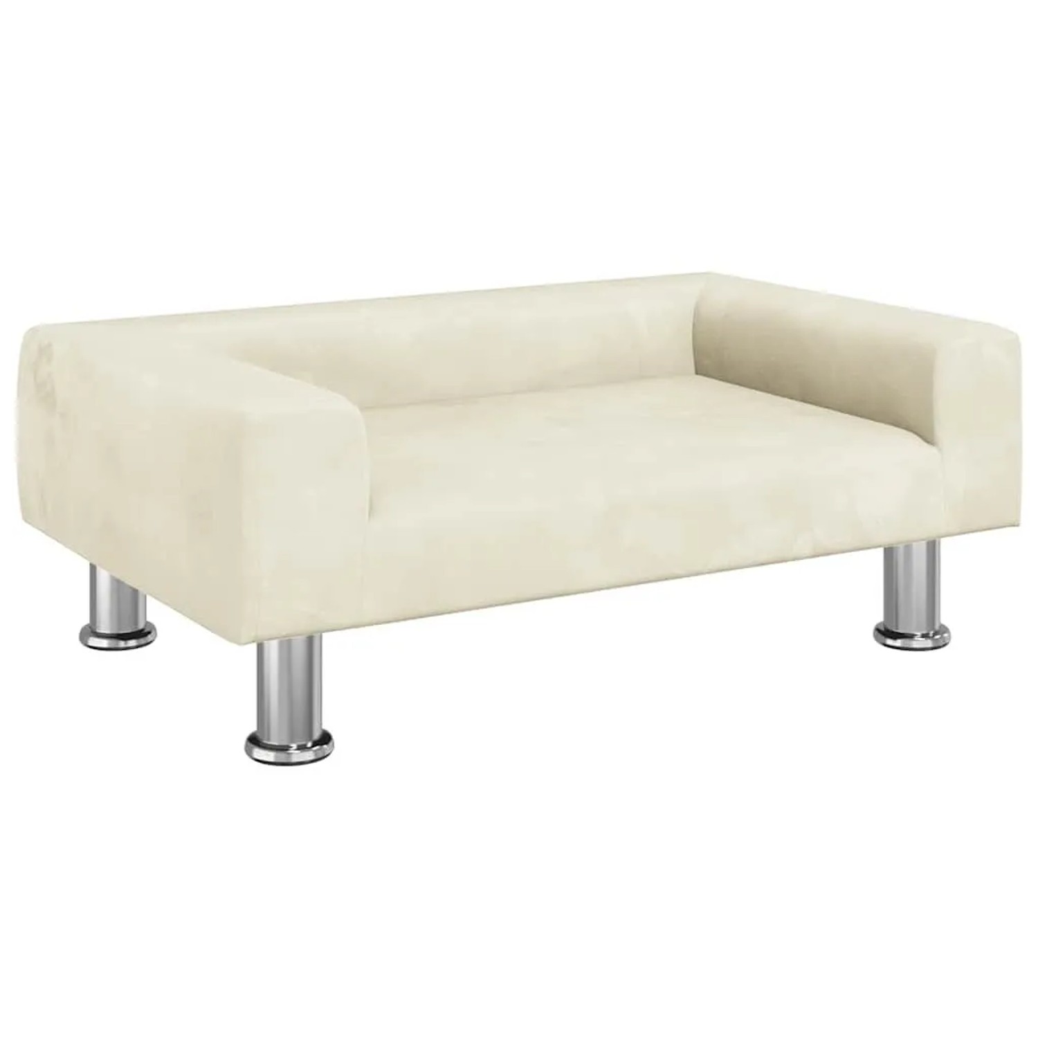 vidaXL Kindersofa Creme 70x45x26,5 cm Samt 3196335