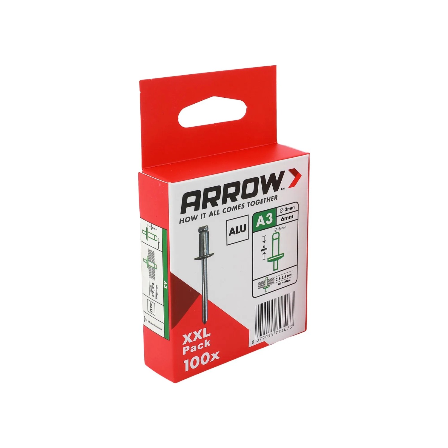 Arrow Blindniete RA Alu Ø 3 mm x 6 mm 100 Stück