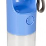 Blaue Duvoplus Trinkflasche für Hunde, ideal für unterwegs. Auslaufsicher und leicht zu bedienen.