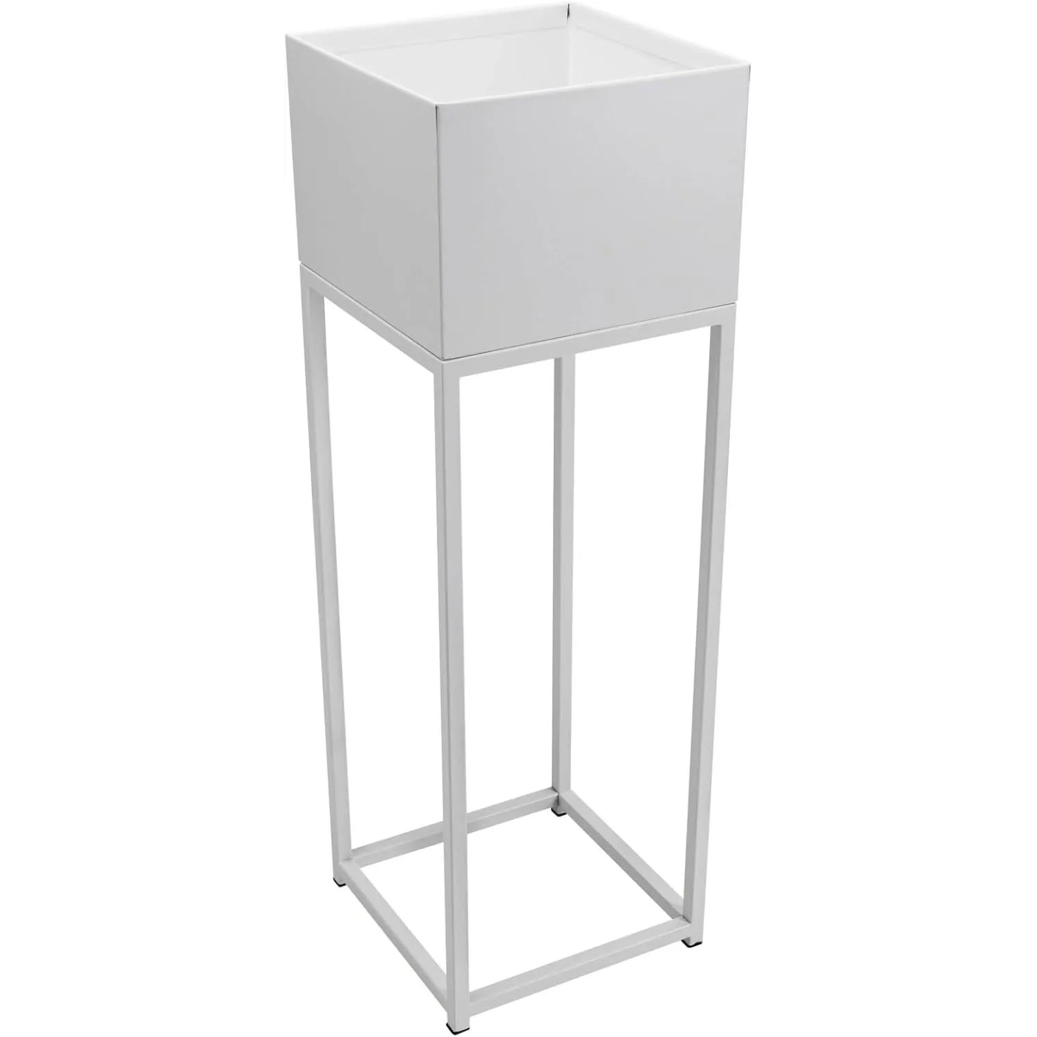 Vivanno Blumentopf Elevate Square 25 cm x 25 cm x 79 cm Weiß