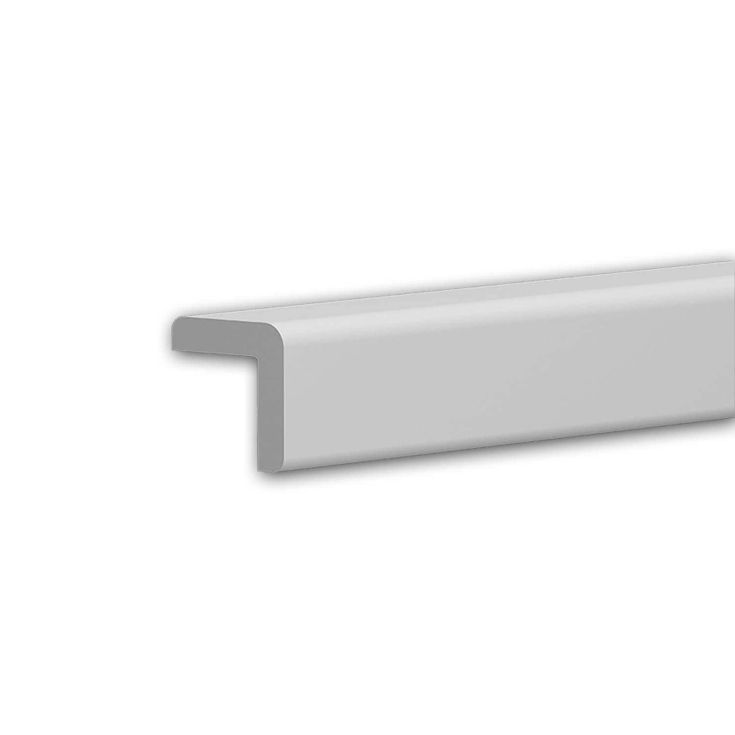 PROFHOME 650238 Kantenschutz-Profil Zierleiste Stuckleiste 2 m 200 cm x 3 cm x 3 cm Weiß