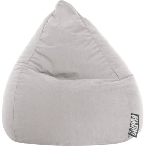 Grauer Sitting Point Sitzsack BeanBag Easy, 120 l. Bequemer Sessel für Kinderzimmer.