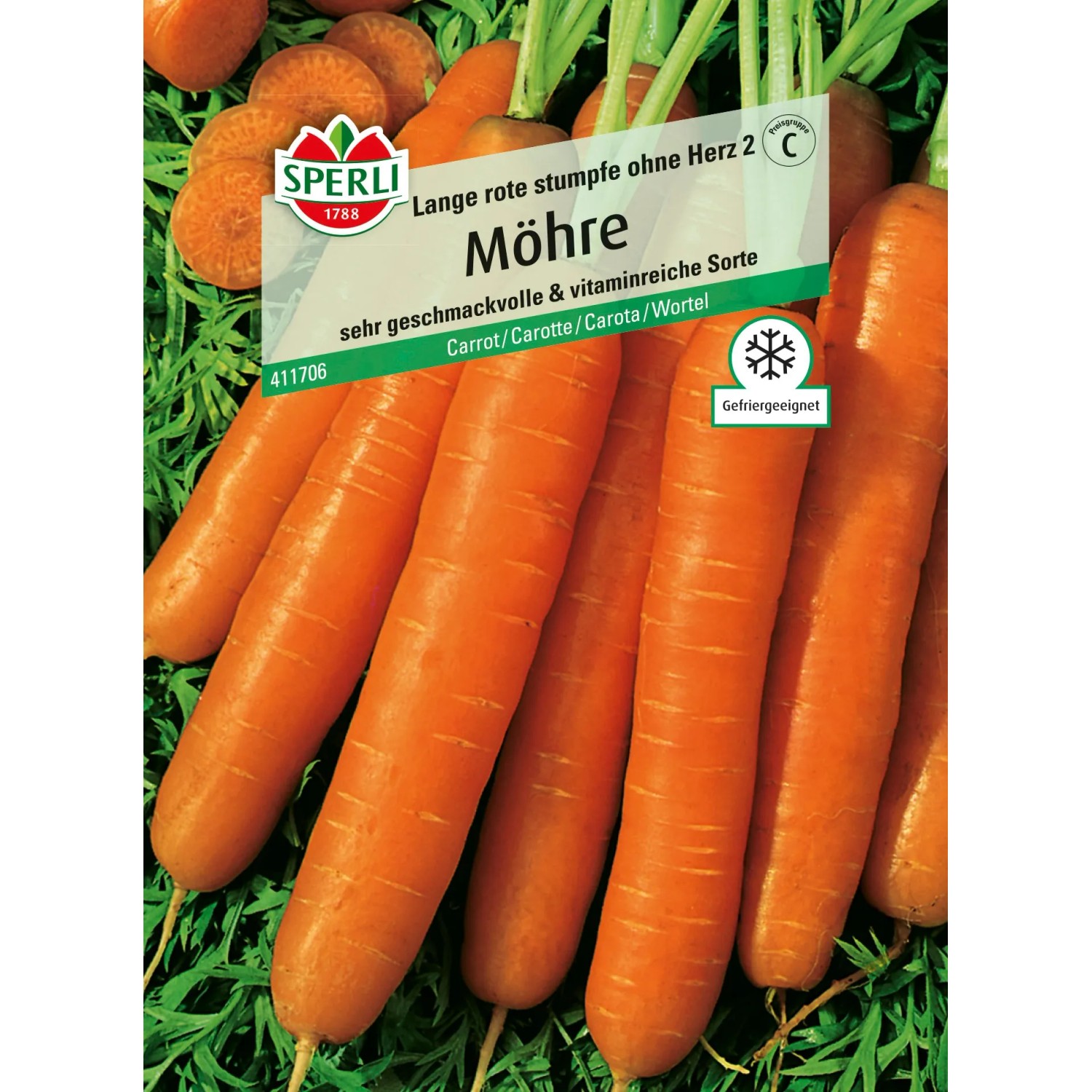 Sperli Möhren "Lange rote stumpfe ohne Herz 2"