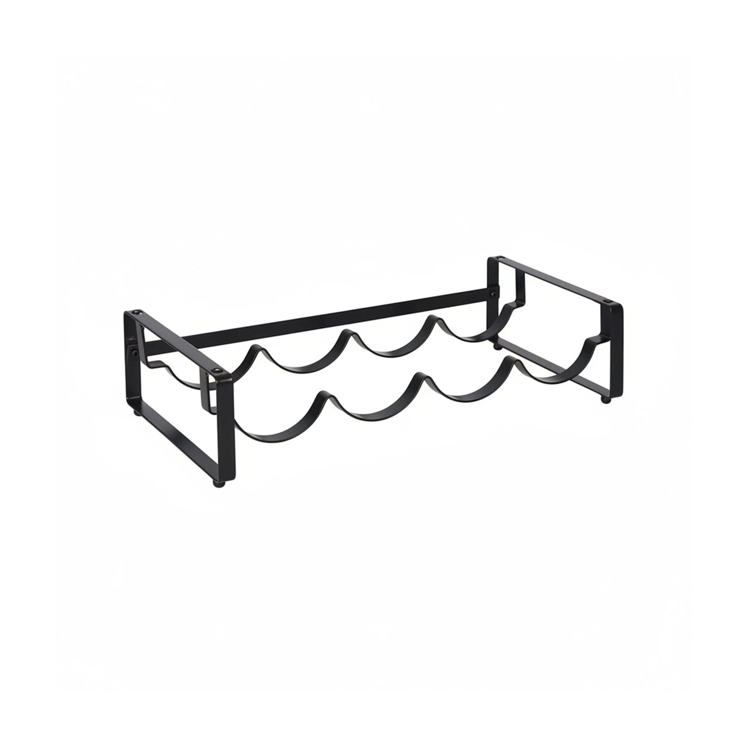 Relaxdays Weinregal Metall Schwarz Stapelbar 9,5 cm x 40 cm x 20 cm