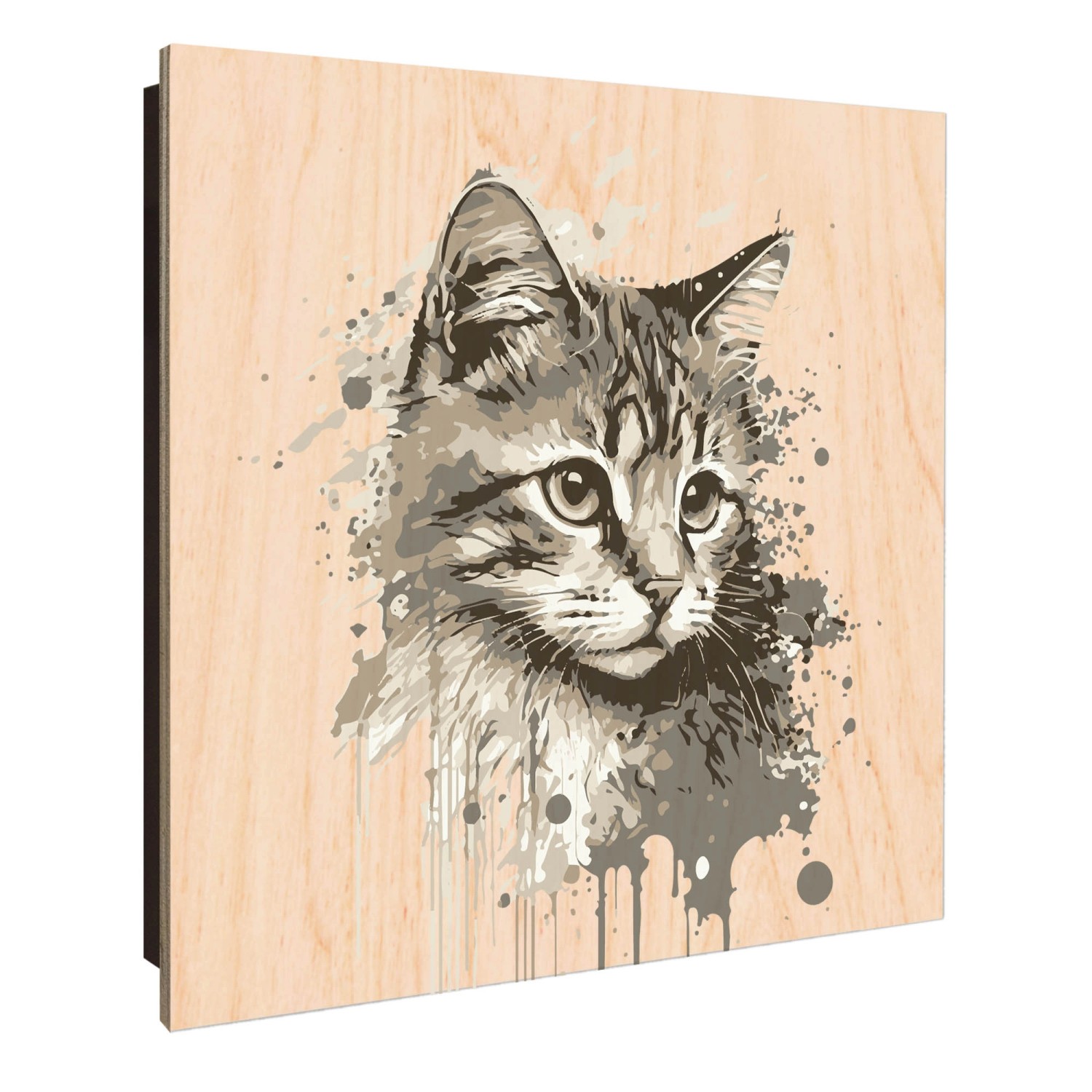 Banjado Großer Schlüsselkasten Holz 30x30cm Schwarz Scharnier Links 50 Hake günstig online kaufen