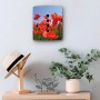 Banjado Schlüsselkasten aus Edelstahl mit Mohnblumen-Motiv für 10 Schlüssel.