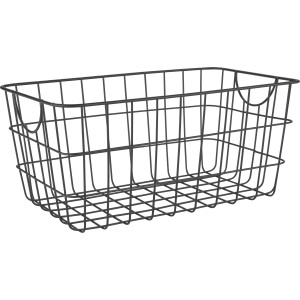 Schwarzer Aufbewahrungskorb Midnight Mystery aus Metall, 33x21x15 cm, für Ordnung und Dekoration.