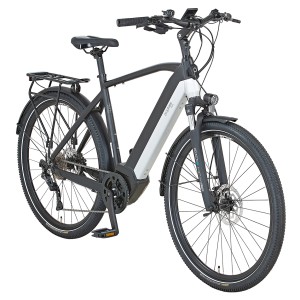 Prophete Trekking E-Bike Entdecker 5.0 Herren, 28 Zoll, schwarz-silber matt.