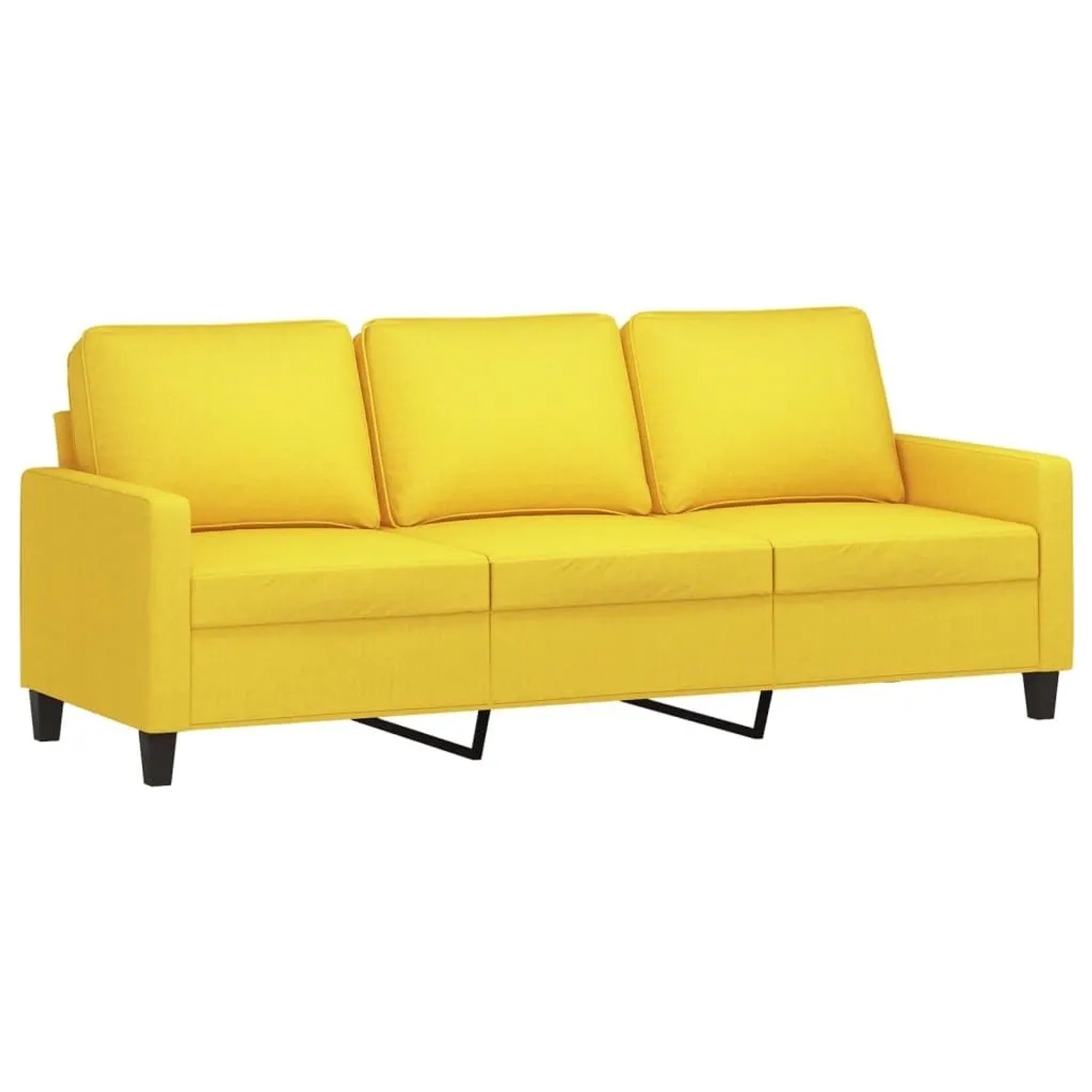 vidaXL 3-Sitzer-Sofa Hellgelb 180 cm Stoff 359176 günstig online kaufen