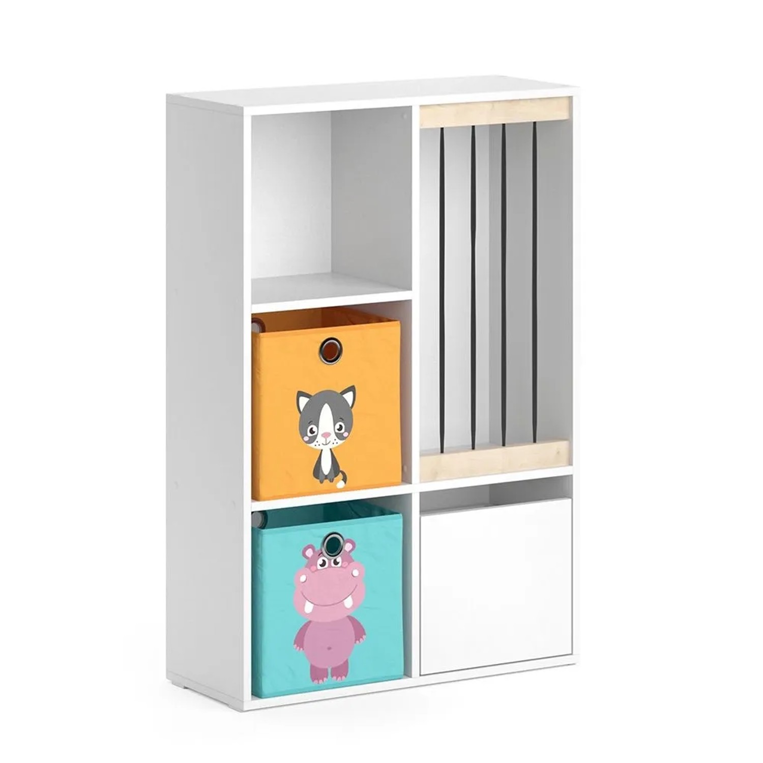 Vicco Kinderregal Luigi Weiß 29 x 108 mit 2 Faltboxen Art Nr 37033