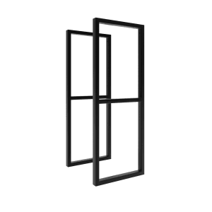 HEVVA Gestell Doppel-Waschtisch NECKAR 30 cm Tief 2er Set Schwarz