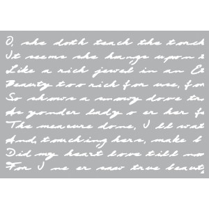 Marabu Art Stencil Schablone Script DIN A4 für Wandgestaltung und Scrapbooking.