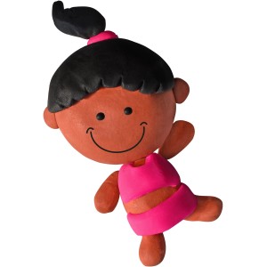 Figur aus Giotto Patplume Skin Tones Knetmasse-Set: Mädchen mit pinkem Kleid.
