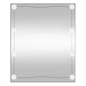 vidaXL Wandspiegel mit LED-Leuchten 50x60 cm Glas Rechteckig 3189155