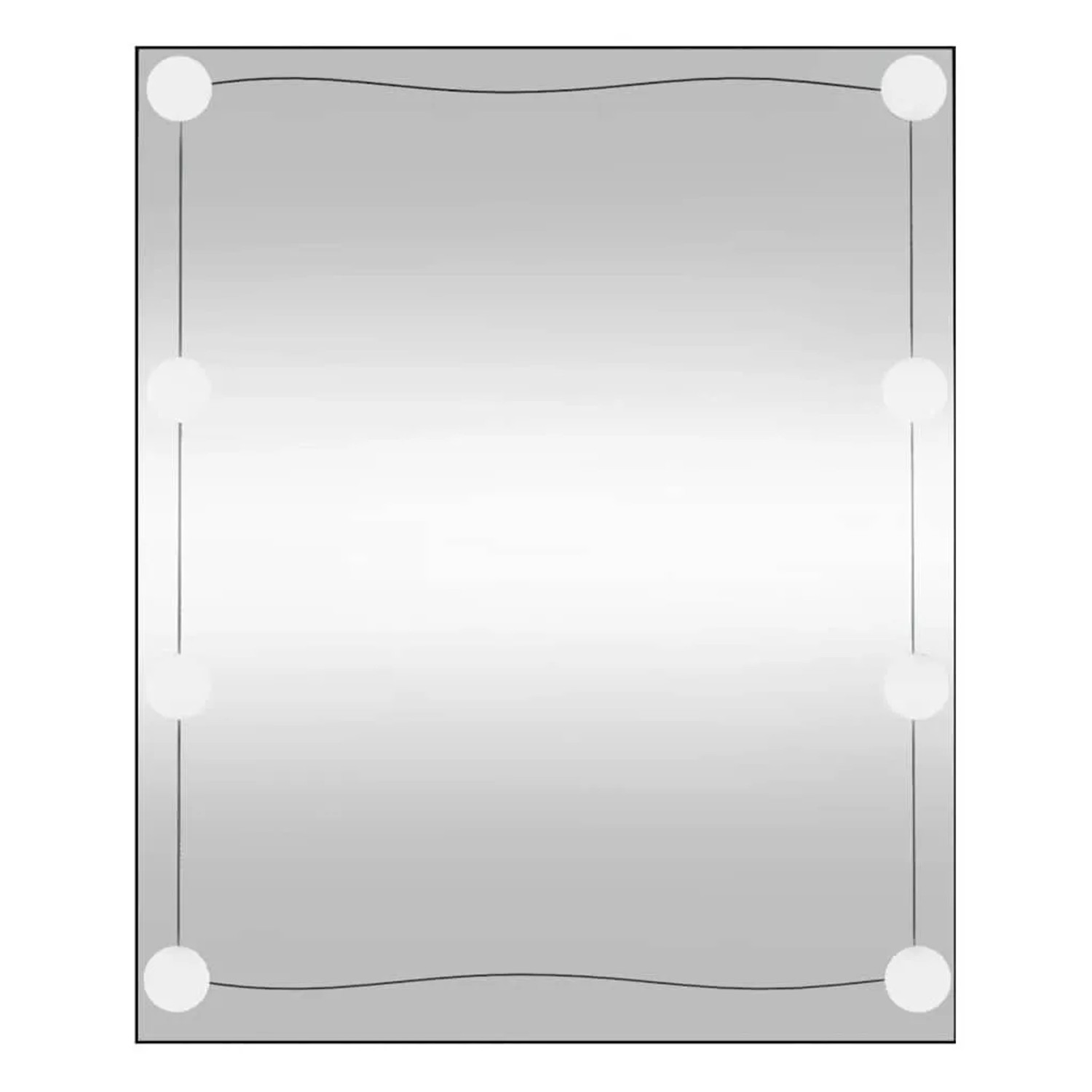 vidaXL Wandspiegel mit LED-Leuchten 50x60 cm Glas Rechteckig 3189155