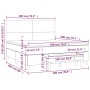 vidaXL Boxspringbett grau 180x200 cm mit Matratze, Auflage und Bank. Bett aus Kunstleder.