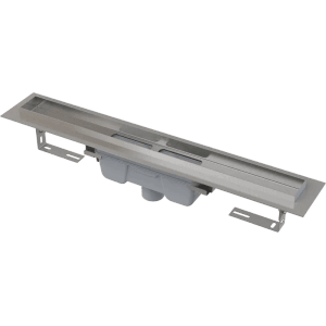 Alcadrain APZ1006 Duschrinne mit Rand, senkrechter Abfluss 300 mm, 38,5 x 17,5 x 13 cm
