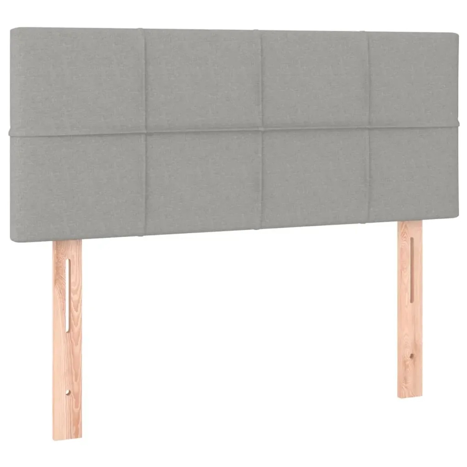 vidaXL LED Kopfteil Hellgrau 100x5x78/88 cm Stoff 3121602