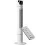 Weißer Tectake Turmventilator mit Fernbedienung, oszillierend, 3 Modi, 3 Stufen, 110cm hoch.