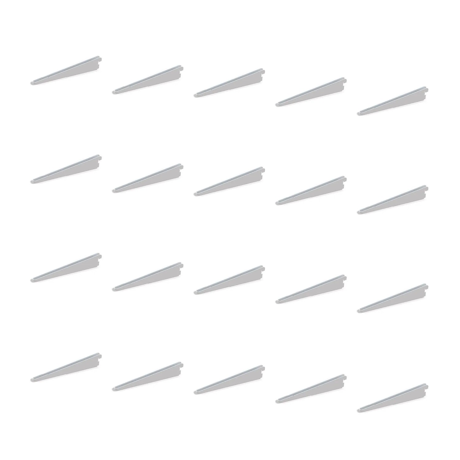 Emuca Satz von 20 Holz Jagmet Profilabstand 32 mm Länge 220 mm Stahl Weiß