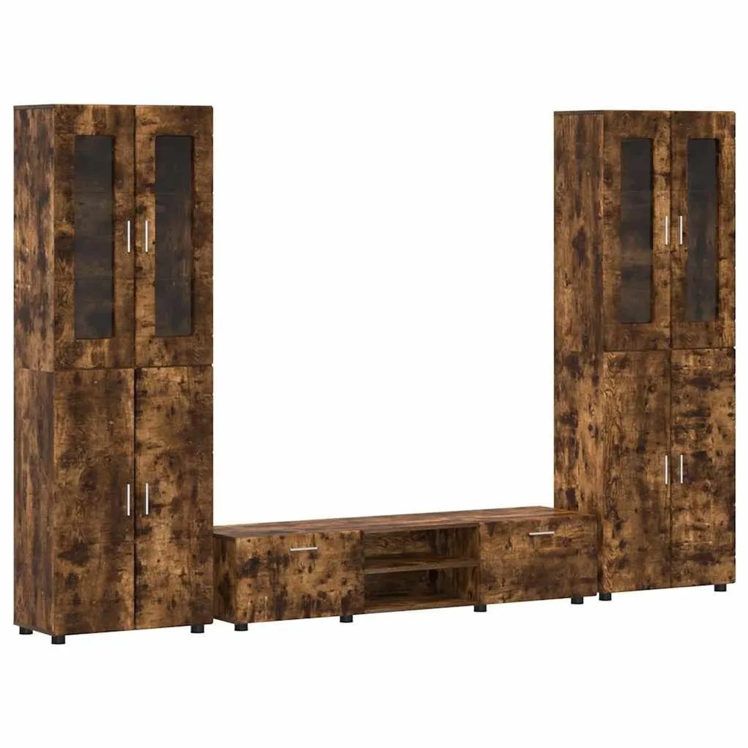 vidaXL TV-Schrankset mit Schubladen Geräucherte Eiche Holzwerkstoff 3397999 günstig online kaufen