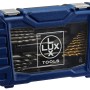 LUX Bohrer- und Bitset, 52-teilig im blauen Koffer. Vielseitiges Bohrersets für Heimwerker.