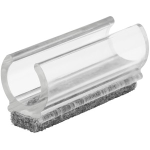 Wagner Klemmschalengleiter EH 0691, transparent, für 1,6 cm Rundrohre, 4er-Set.