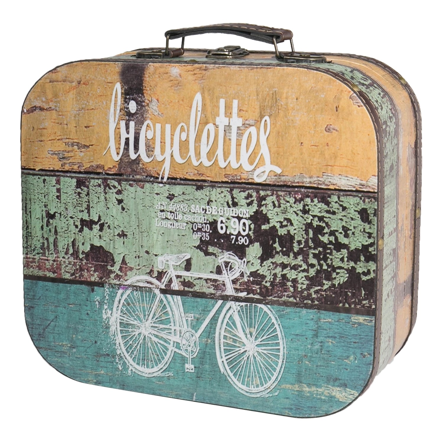 HMF VKO206 Vintage Koffer Holz 32 x 29 x 12 cm Deko Fahrrad günstig online kaufen
